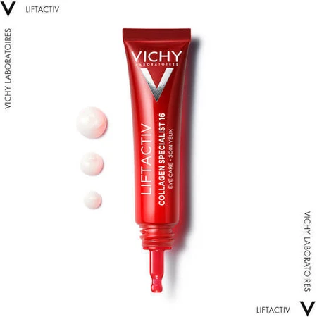 Vichy Liftactiv Collagen Especialista 16 Contorno de Ojos Hidratante y Antiedad Contorno de Ojos Antiarrugas Luminoso con Colágeno 15ml