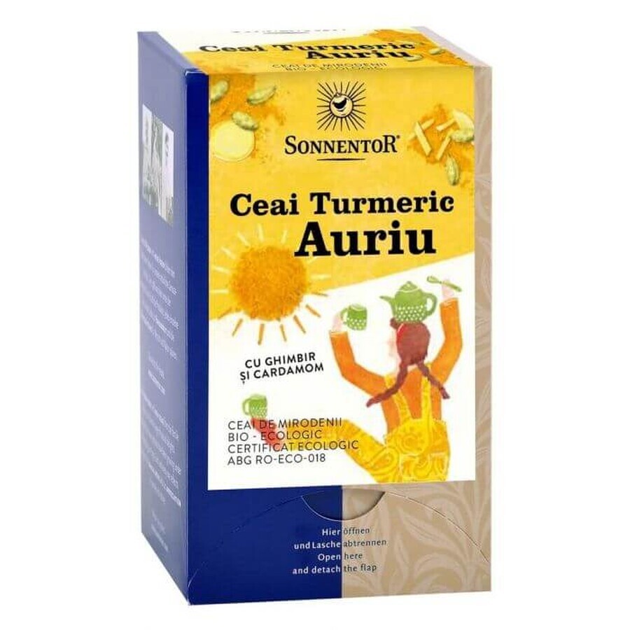 Thé aux épices Curcuma doré, 18 sachets, Sonnentor