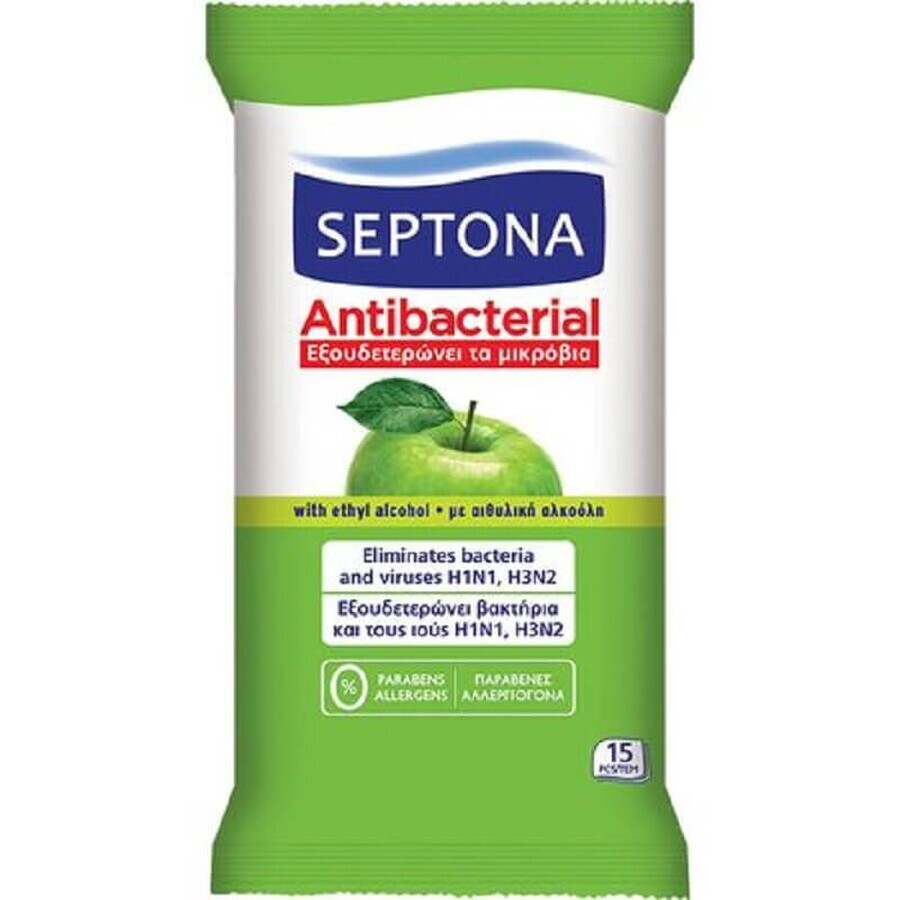 Servetele umede antibacteriene Mar Verde, 15 bucati, Septona