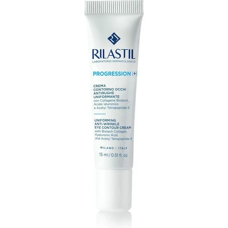 Rilastil Progression Anti-Wrinkle and Toning Eye Cream Anti-Wrinkle Eye Cream for Brightening with Hyaluronic Acid and Collagen 15ml