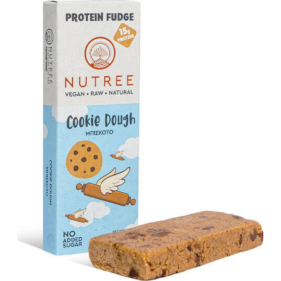 Nutree Fudge Baton cu 25% Proteină & Aromă Cookie Dough 60gr