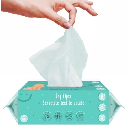 100% Biodegradable Dry Napkins, 100 pcs, BabyWorks