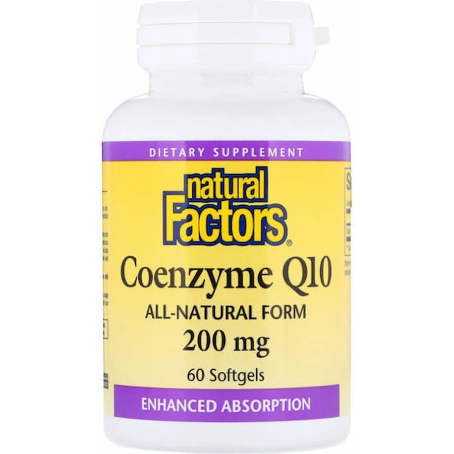 Natural Factors Koenzym Q10 200mg 60 kapsułek miękkich: ceny i cechy