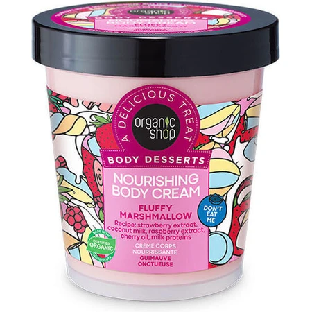 Organic Shop Marshmallow Marshmallow Fluffy Body Moisturising Cream für alle Hauttypen 450ml