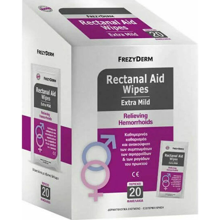 Frezyderm Rectanal Aid Șervețele Extra blând pentru Hemoroizi 20buc