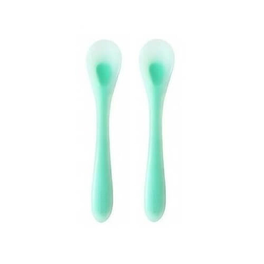 Set 2 lingurite din silicon, Bleu, Mombella