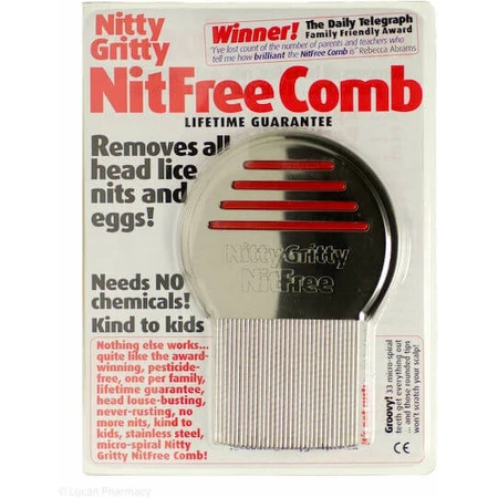 Nitty Gritty Nitfree Nitty Gritty Nitfree Tratamiento Antipiojos Peine Rojo 1pc