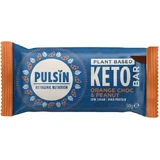 Pulsin Plantaardige Keto Reep met 27% Eiwit & Oranje Chocolade Pinda Smaak 50gr