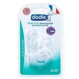 Set de 2 tétines en silicone avec col large et fonction sensorielle anti-colique, Flow 3, +6 mois, Dodie