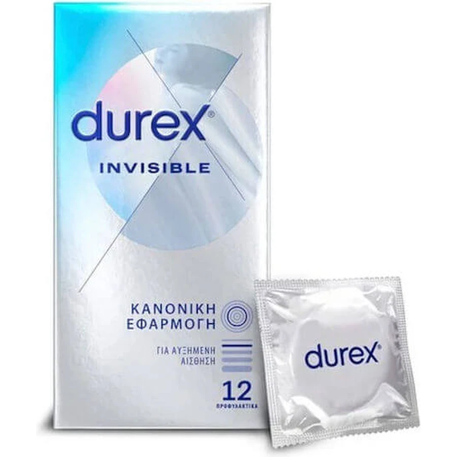 Durex Prezervative Unsichtbar Unsichtbar 56mm Prezervative 12pcs