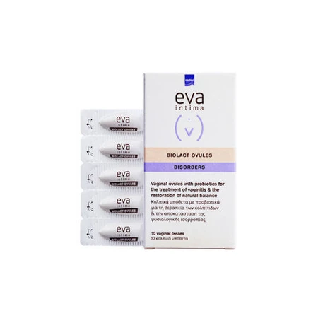 InterMed Eva Intima Biolact Biolact Ovules Disosrders Intimate Hygiene Products 10pcs
