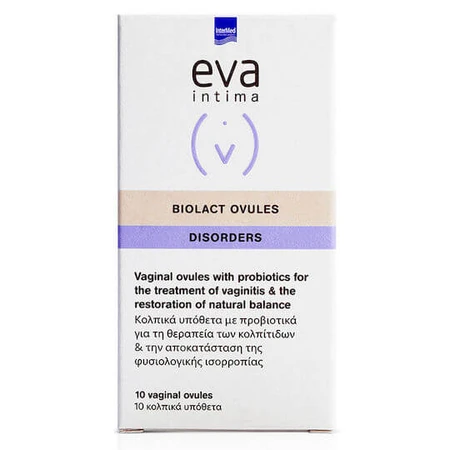 InterMed Eva Intima Biolact Biolact Ovules Disosrders Intimate Hygiene Products 10pcs