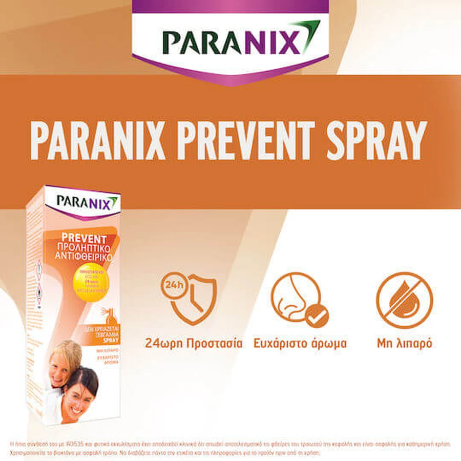 Omega Pharma Paranix Paranix Prevent Luizenpreventie Spray Lotion Spray voor kinderen 100ml 1oz