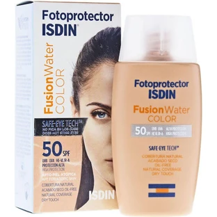 Isdin Photoprotector Fusion Water Sun Protection Krem do twarzy SPF50 z pigmentem średni odcień 50ml