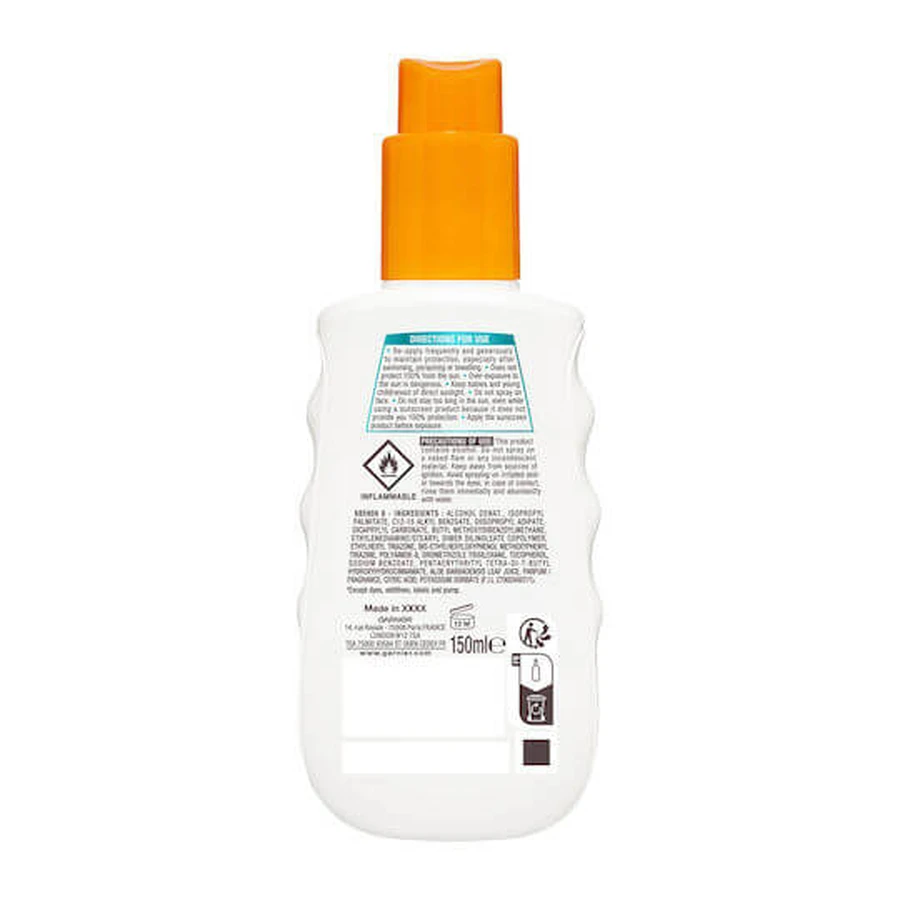 Garnier Invisible Protect Refresh Spray de protection solaire pour le visage et le corps SPF30 150ml
