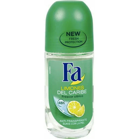 Fa Limons Del Caribe Deodorant 48h sub formă de Roll-On 50ml