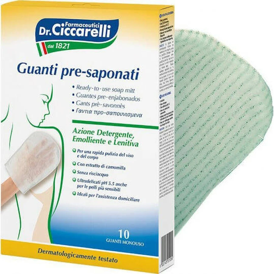 L'Officinale del Dr Ciccarelli Vorgeseifte Handschuhe 10 Stück