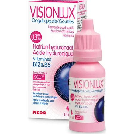 Novax Pharma Visionlux Hyaluronsäure Augentropfen für trockene Augen 10ml