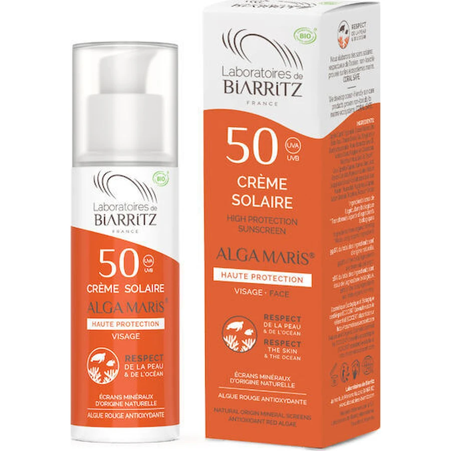 Laboratories de Biarritz Alga Maris Facial Sun Cream SPF50 50ml: ceny i cechy