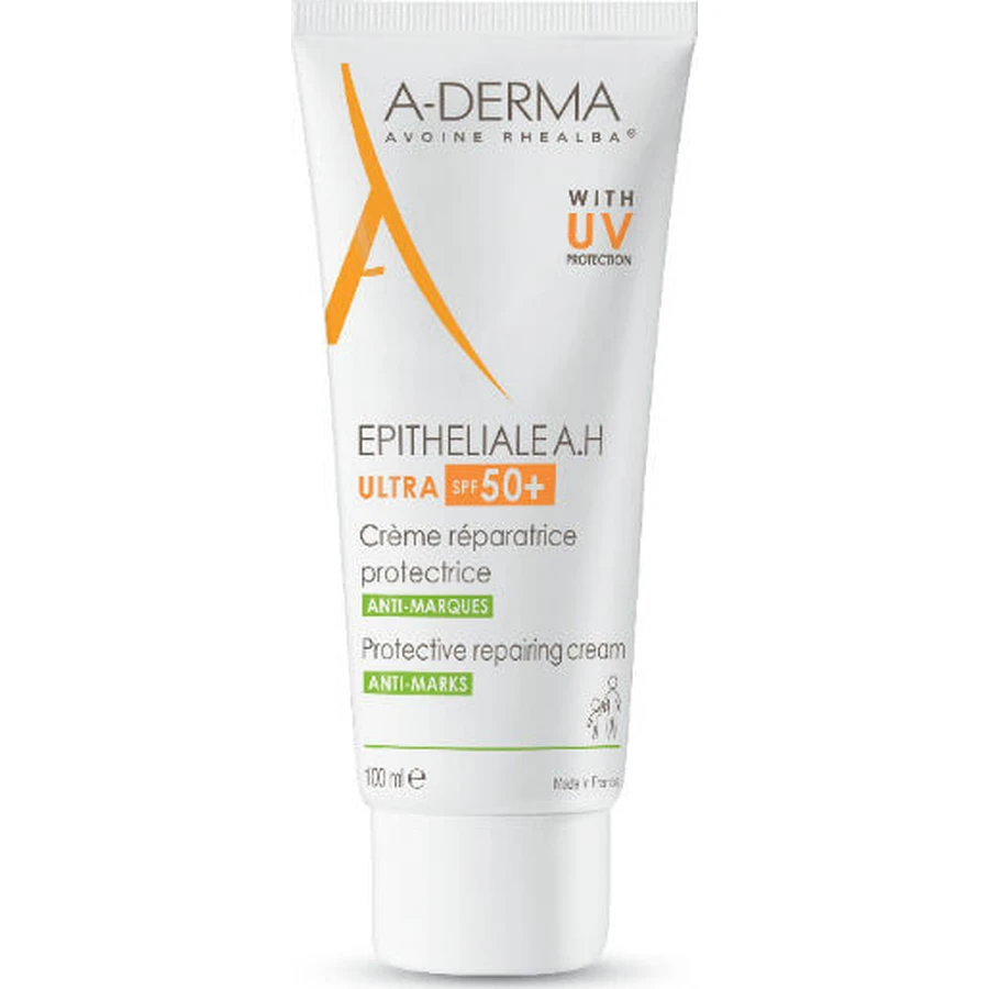 A-Derma Epitheliale A.H. Duo Facial Regenerating Day Cream mit SPF50 gegen Unreinheiten mit Hyaluronsäure 100ml