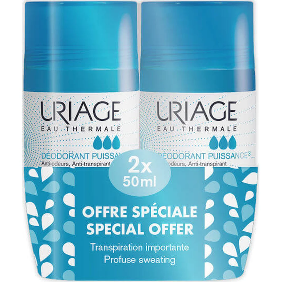 Uriage Power 3 Déodorant 24h Roll-On 2x50ml