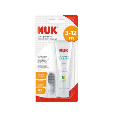 Dentifrice + dé à coudre, 3-12 mois, 40 ml, Nuk