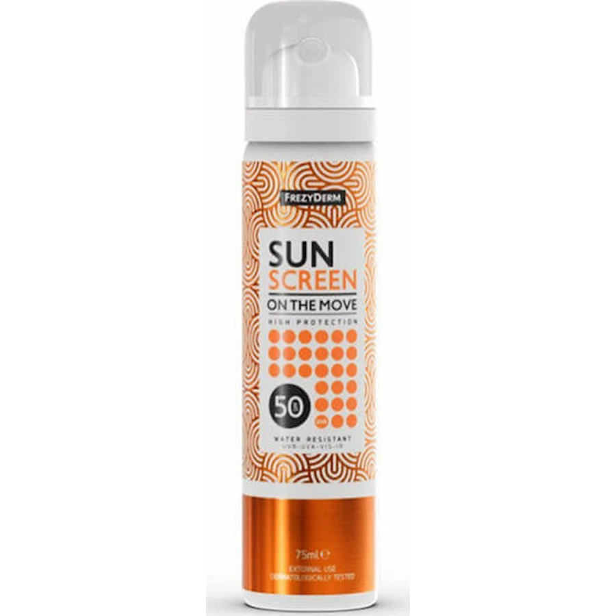 Frezyderm Sun Screen on the Move Waterbestendige Gezichtslotion SPF50 Spray 75ml