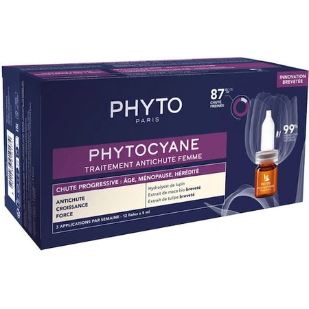 Phyto Phytocyane Traitement Chute Progressive Ampule pentru păr pentru căderea părului pentru femei 12x5ml