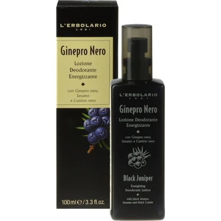 L' Erbolario Black Juniper Natural Deodorant Spray Aluminum Free 100ml