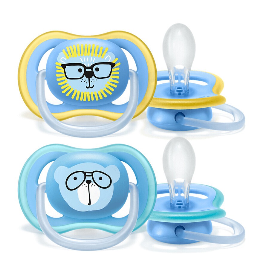 Ultra air soother set, Deco Zoo, Boys, 18 months +, 2 pcs, SCF349/14, Philips Avent