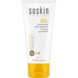 Soskin Kleurloze Zonnebescherming Waterproof Crème SPF30 Gezicht 50ml