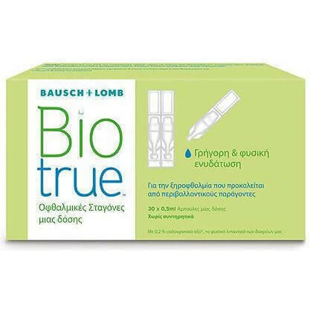 Biotrue Hyaluronsäure Augentropfen für trockene Augen 30x0.5ml,Bausch & Lomb