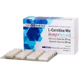 Viogenesis L-Carnitine Mix Acetyl + Tartrate 350mg with Unflavoured Flavor 60 caps