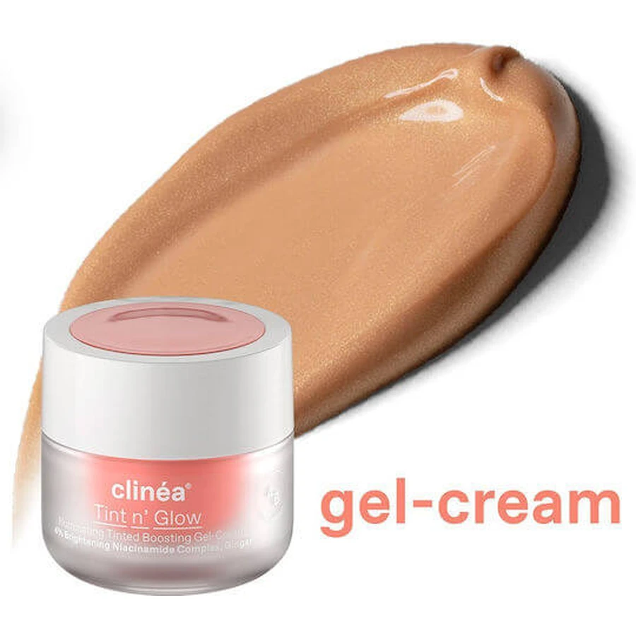Clinea Tint n' Glow Light Tint n' Glow Light Gel de jour coloré anti-âge et éclaircissant avec Niacinamide et Prébiotiques 50ml