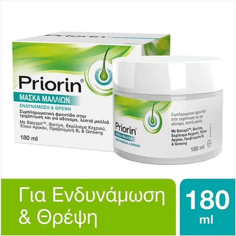 Priorin Haarmasker Extra verzorging voor zwak en dunner wordend haar tegen haaruitval 180ml