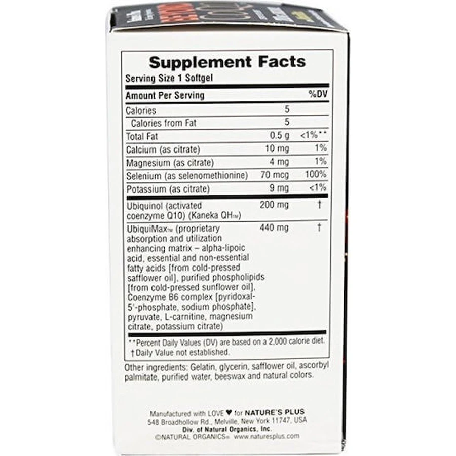 Nature's Plus Beyond CoQ10 Ubiquinol 200mg 30 Weichkapseln