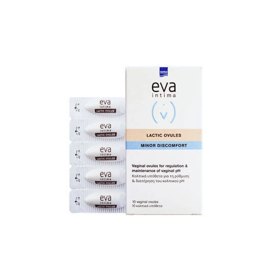 Eva Intima Minor Discomfort Lactic Ovules Produse pentru Igiena Intima 10buc InterMed 