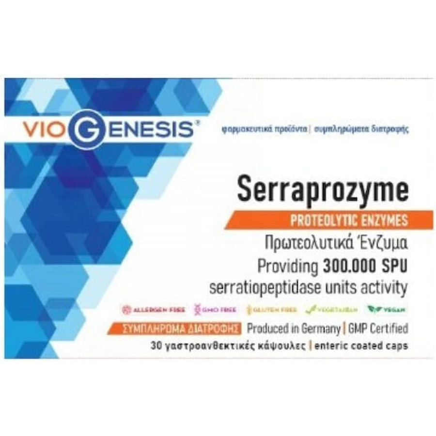 Viogenesis Serraprozyme 30 capsules