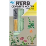 Vican Portacigarrillos de Hierbas Dorado + 12 Filtros + Bolsa Dorada para Dejar de Fumar 12pcs