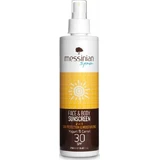 Messinian Spa 2 in 1 Protective and Moisturizing Sun Protection Cream with Yogurt and Carrot for Face and Body SPF30 in Spray 250ml