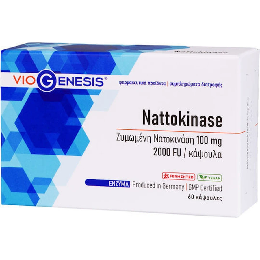 Viogenesis Nattokinase 100mg 30 pflanzliche Kapseln