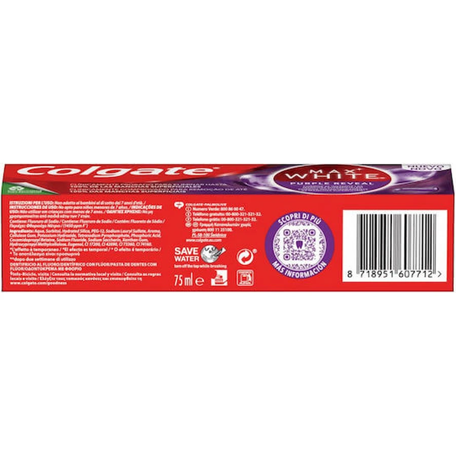 Dentifrice blanchissant Colgate Max White Purple Reveal 75ml