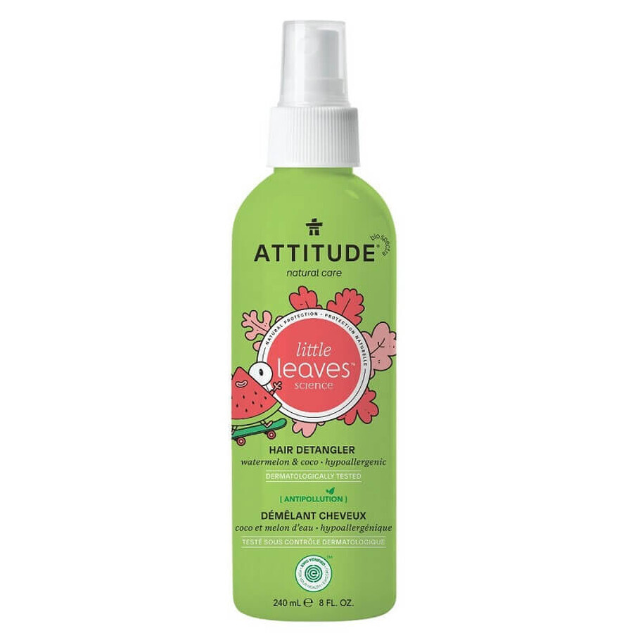 Wassermelone und Kokosnuss Haarglättungslösung, BabyLeaves, 240 ml, Attitude