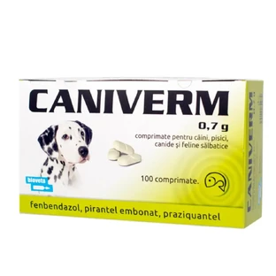 Caniverm 0.7 g, 100 tablets, Bioveta