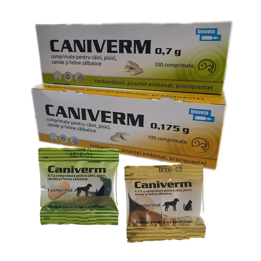 Caniverm 0.7 g, 100 tablets, Bioveta