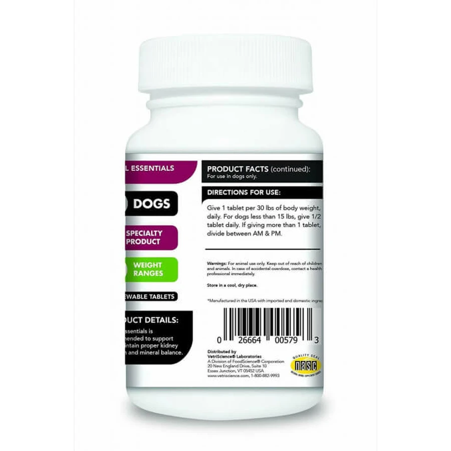Nier Essentials voor honden VetriScience - 45 tabletten