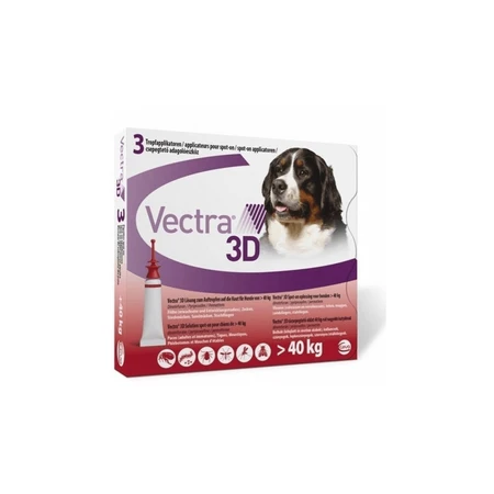 Vectra 3D spot-on solution for dogs >40kg, 1 pipette