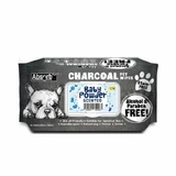 Houtskool Dierendoekjes, Houtskool Dierendoekjes, BABY POWDER - pak 80 stuks