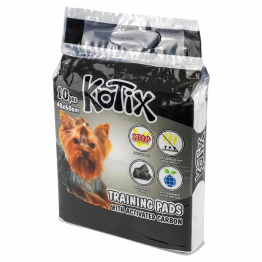 Lot de 10 tapis hygiéniques absorbants pour chiens Kotix, avec charbon actif, 40 x 60 cm