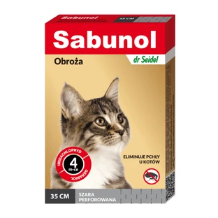 Antiparasitaire halsband Kat , Sabunol Grijs , 35 cm